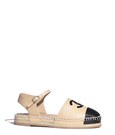 chanel quilted espadrille sandals|Chanel espadrilles beige and black.